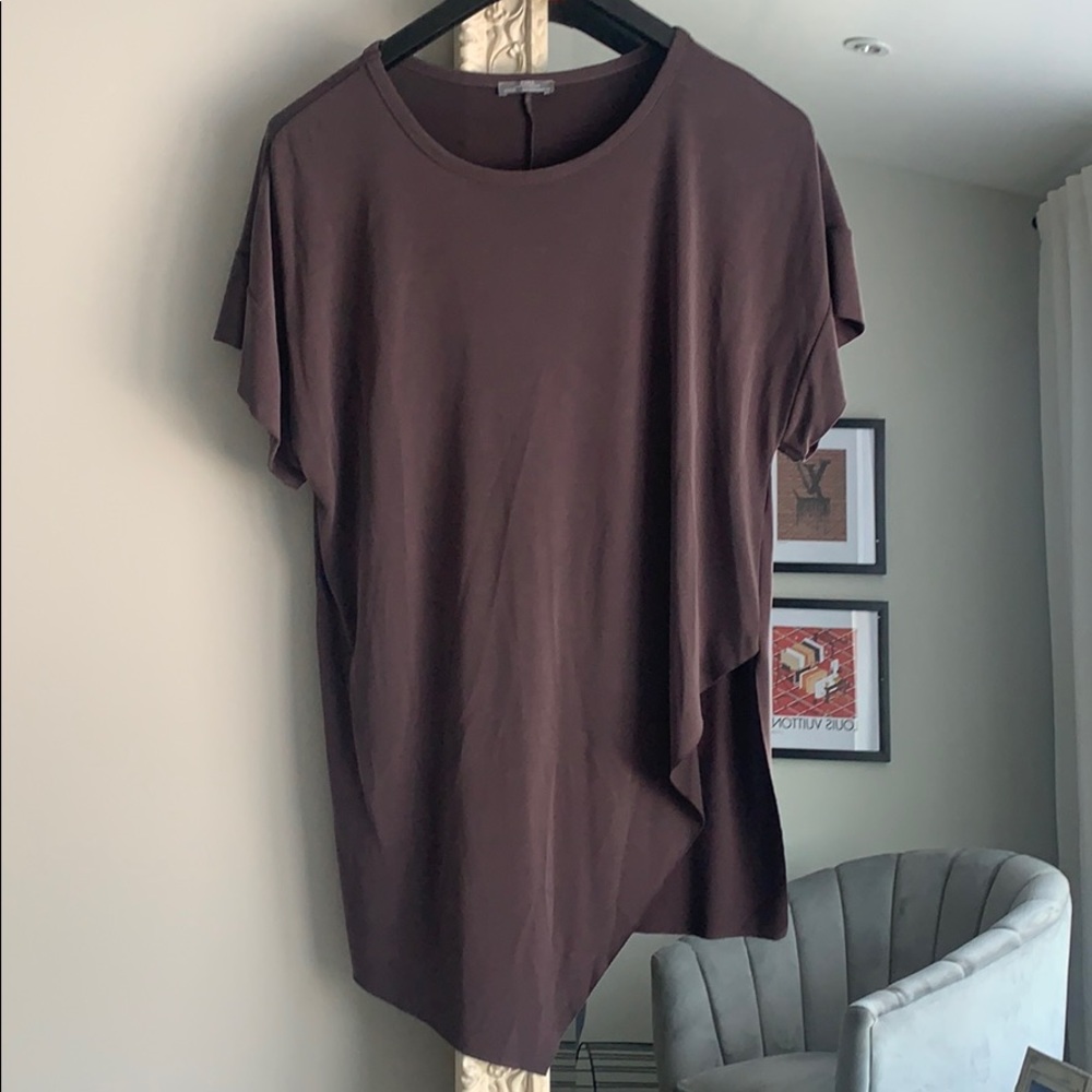 Asymmetrical mauve tunic